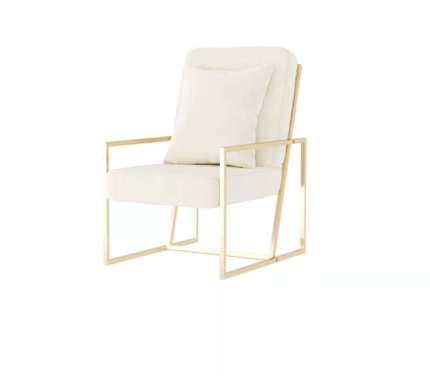 ARMCHAIR 006 WHITE & GOLD