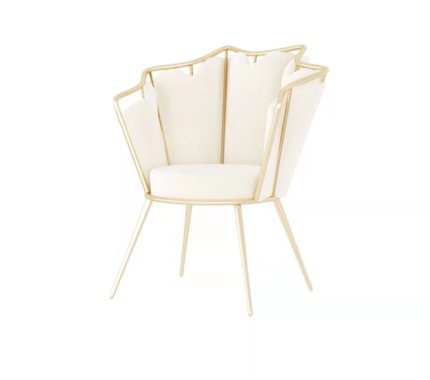 CHAIR 003 WHITE & GOLD