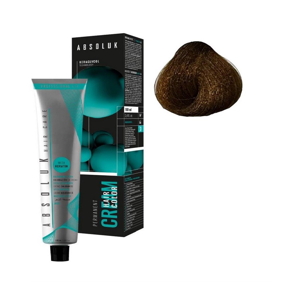 Absoluk Hair Color 7.84 Copper Brown Blonde