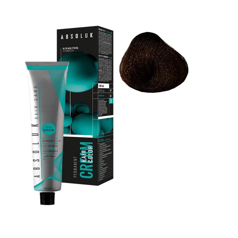 Absoluk Hair Color 7.85 Mahogany Brown Blonde