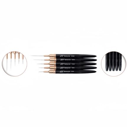 5 Pcs Nail Art Gel Liner Brush Black/Pink