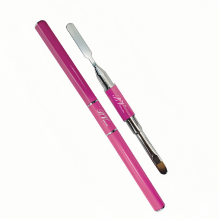 2 in 1 Brush & Spatula Pink/Black