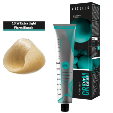 Absoluk Hair Color 10.W Extra Light Warm Blonde