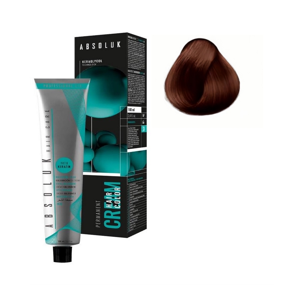 Absoluk Hair Color 7.74 Copper Red Blonde